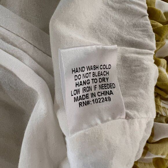 Skies Are Blue Chartreuse/White Checkered Dress with Rouching Size L - Picture 8 of 8